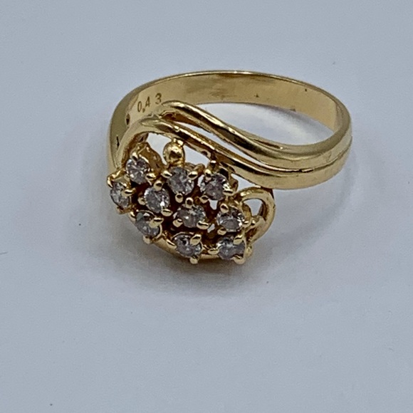 18k Diamond Ring yellow gold - Picture 10 of 14